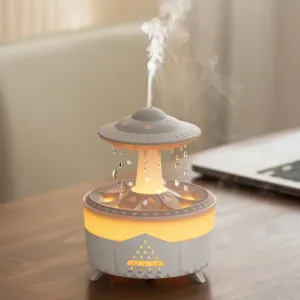 Quiet Mist Aromatherapy Humidifier with Remote Control - Large Capacity, Essential Oil Compatible, Night Light Feature, Water-Resistant, for Home Use, Desktop, Fragrance Diffuser
